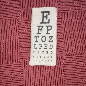 Eye Chart Print natural fabric Glasses Case